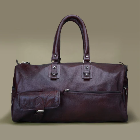 Genuine Leather Duffle Carry All Bag