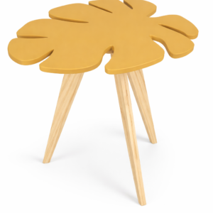 Leaf Shape Wooden Side Table