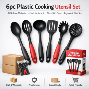 6pc Plastic Cooking Utensil Set