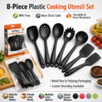 8pc Plastic Cooking Utensil Set
