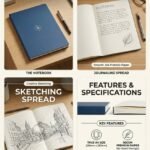 A4 Size Paper Writing Notebook for Journaling & Sketching