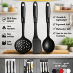 BPA-Free Skimmer, Spatula & Soup Spoon Set