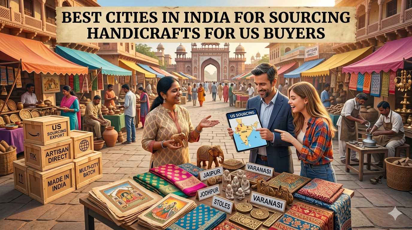 Best Cities in India for Sourcing Handicrafts for US Buyers
