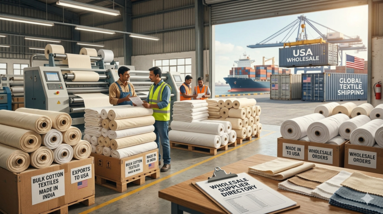 Bulk Cotton Textile Suppliers India for USA Wholesale Market