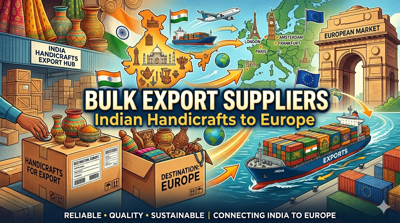 Bulk Export Suppliers for Indian Handicrafts to Europe
