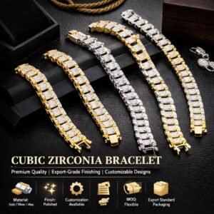 Bulk Cubic Zirconia Bracelet Supplier India | Wholesale Jewelry Exporter