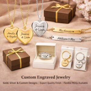 Bulk Custom Engraved Jewelry Supplier India | Wholesale Jewelry Exporter