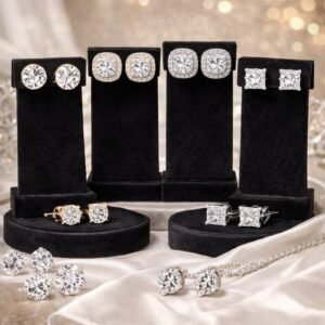 Bulk Diamond Stud Earrings Supplier India | Wholesale Jewelry Exporter