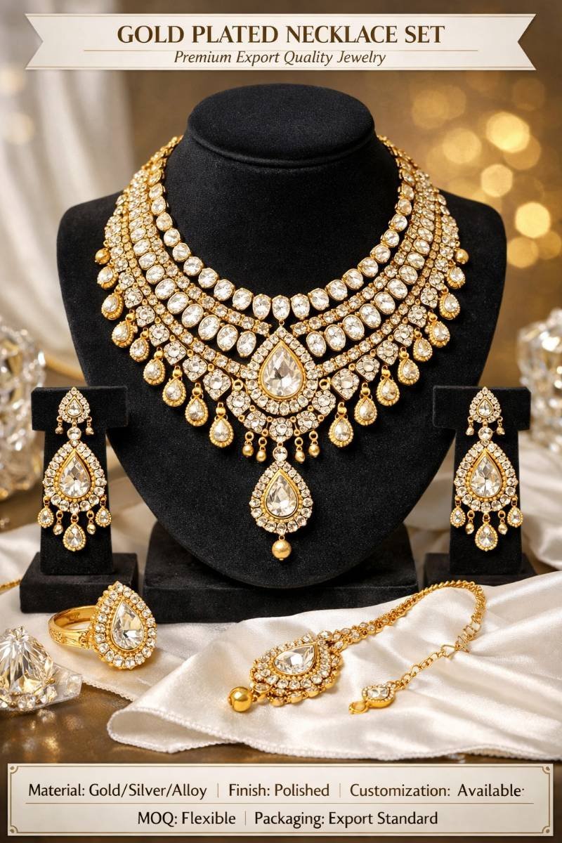 Gold Plated Necklace Set - Artificial