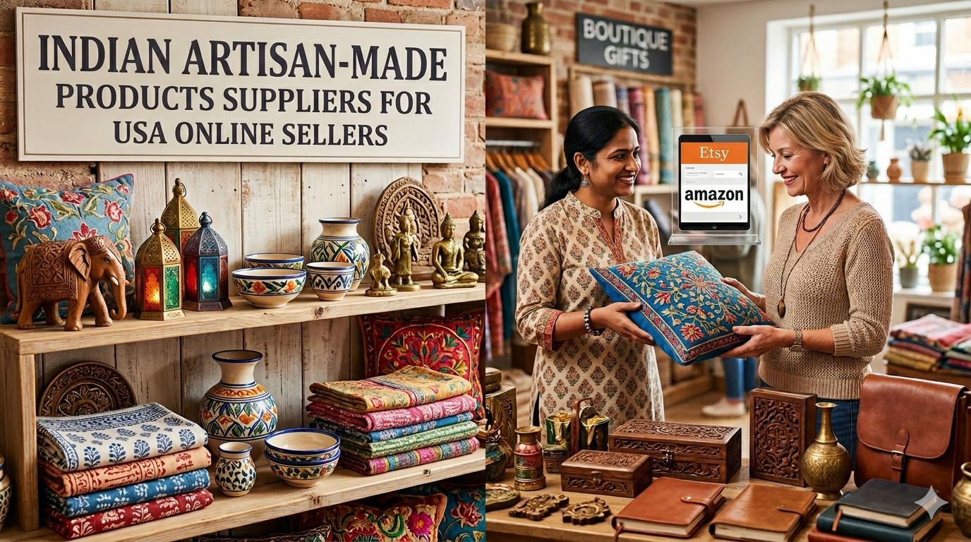 Indian Artisan-Made Products Suppliers for USA Online Sellers