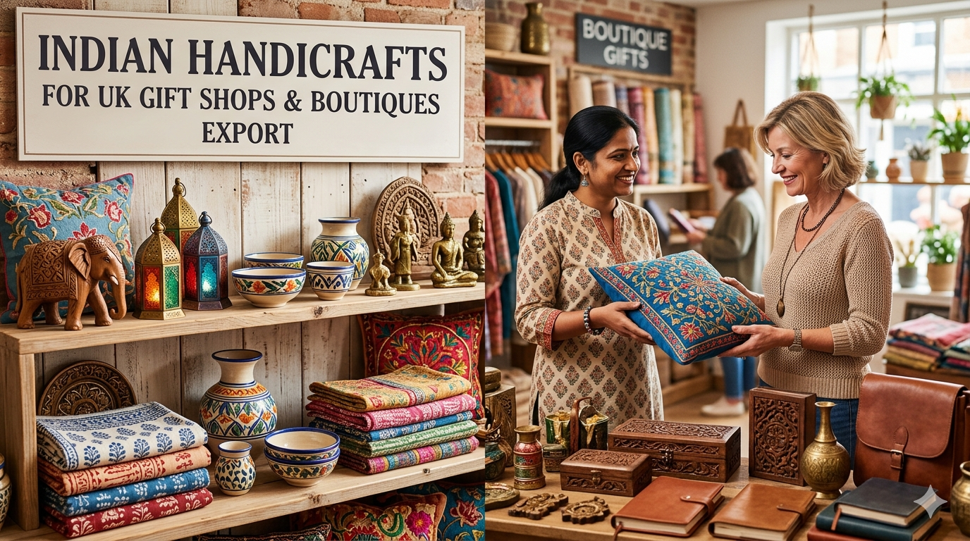 Indian Handicrafts Exporters for UK Gift Shops and Boutiques
