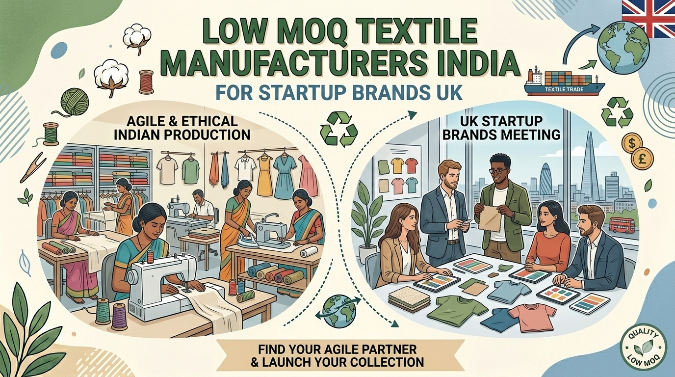 Low MOQ Textile Manufacturers India for Startup Brands UK