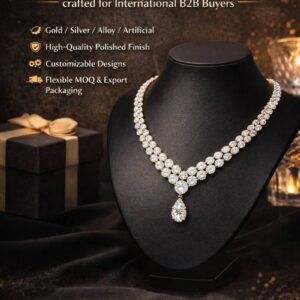 Bulk Luxury Diamond Necklace Supplier India | Wholesale Jewelry Exporter