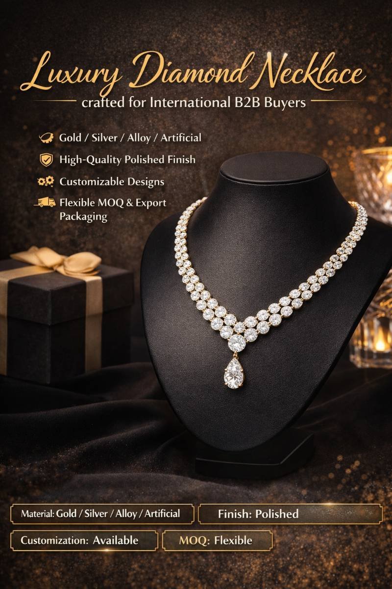 Luxury Diamond Necklace - Artificial