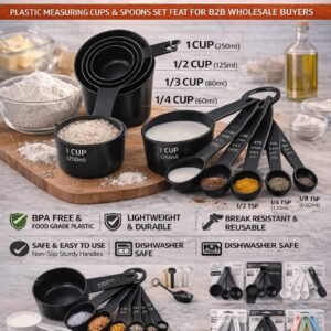 Plastic Measuring Cups and Spoons Set