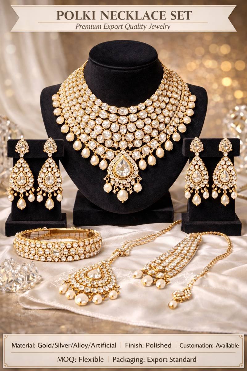 Polki Necklace Set - Artificial