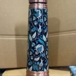 Premium Pure Copper Water Bottle Set with 2 Glasses