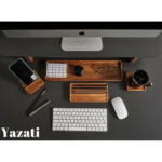 Premium Wooden Desk Organizer Set