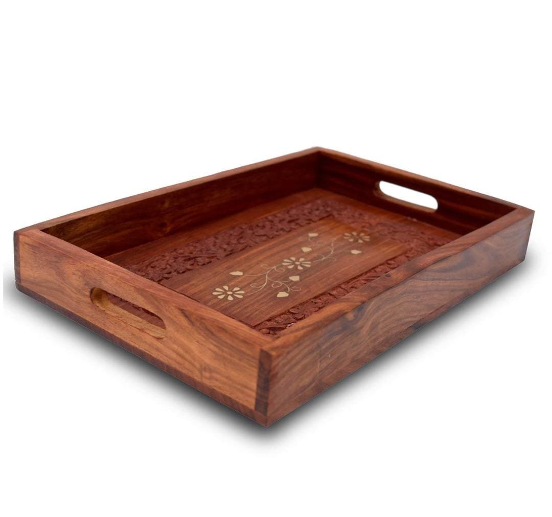 Premium Wooden Serving Trays Wholesale | Handcrafted Solid Wood Trays Supplier