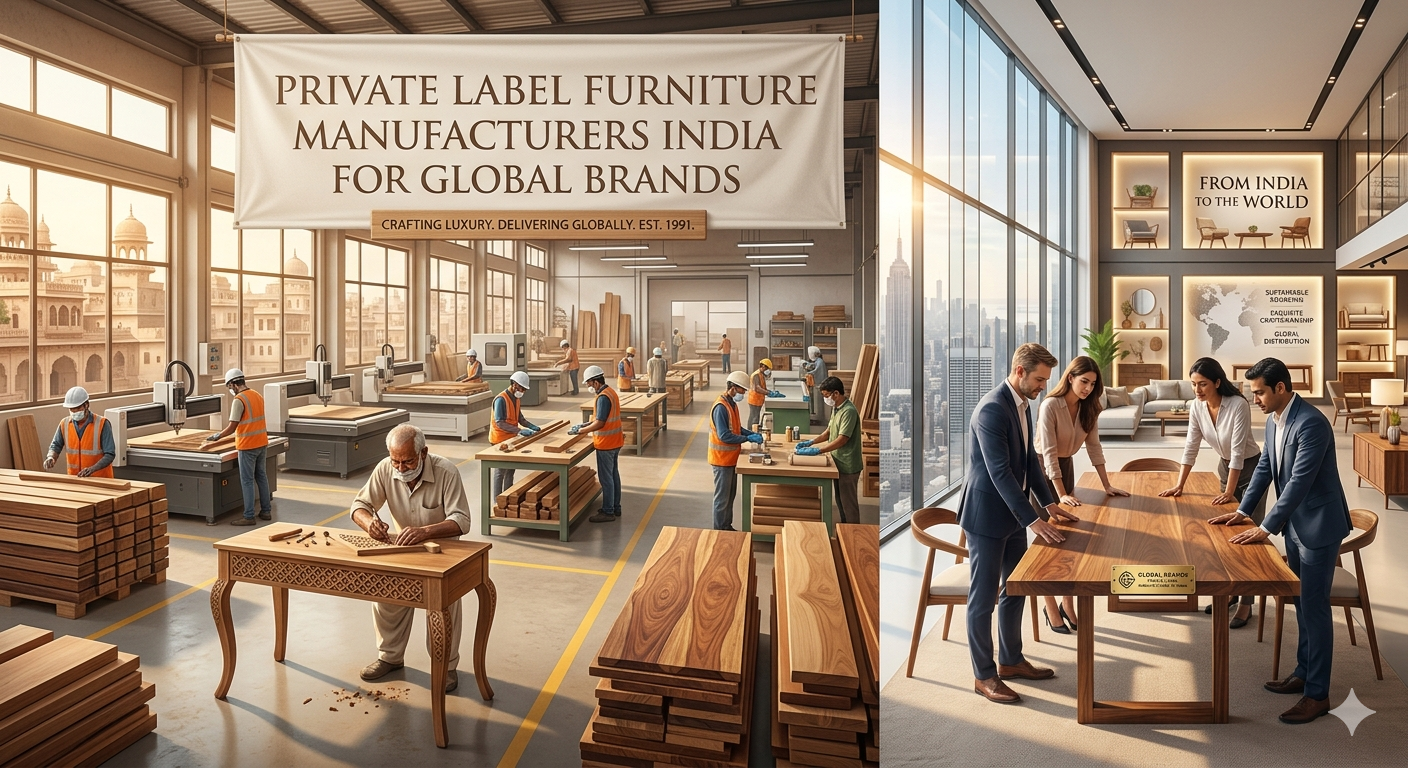Private Label Furniture Manufacturers India for Global Brands