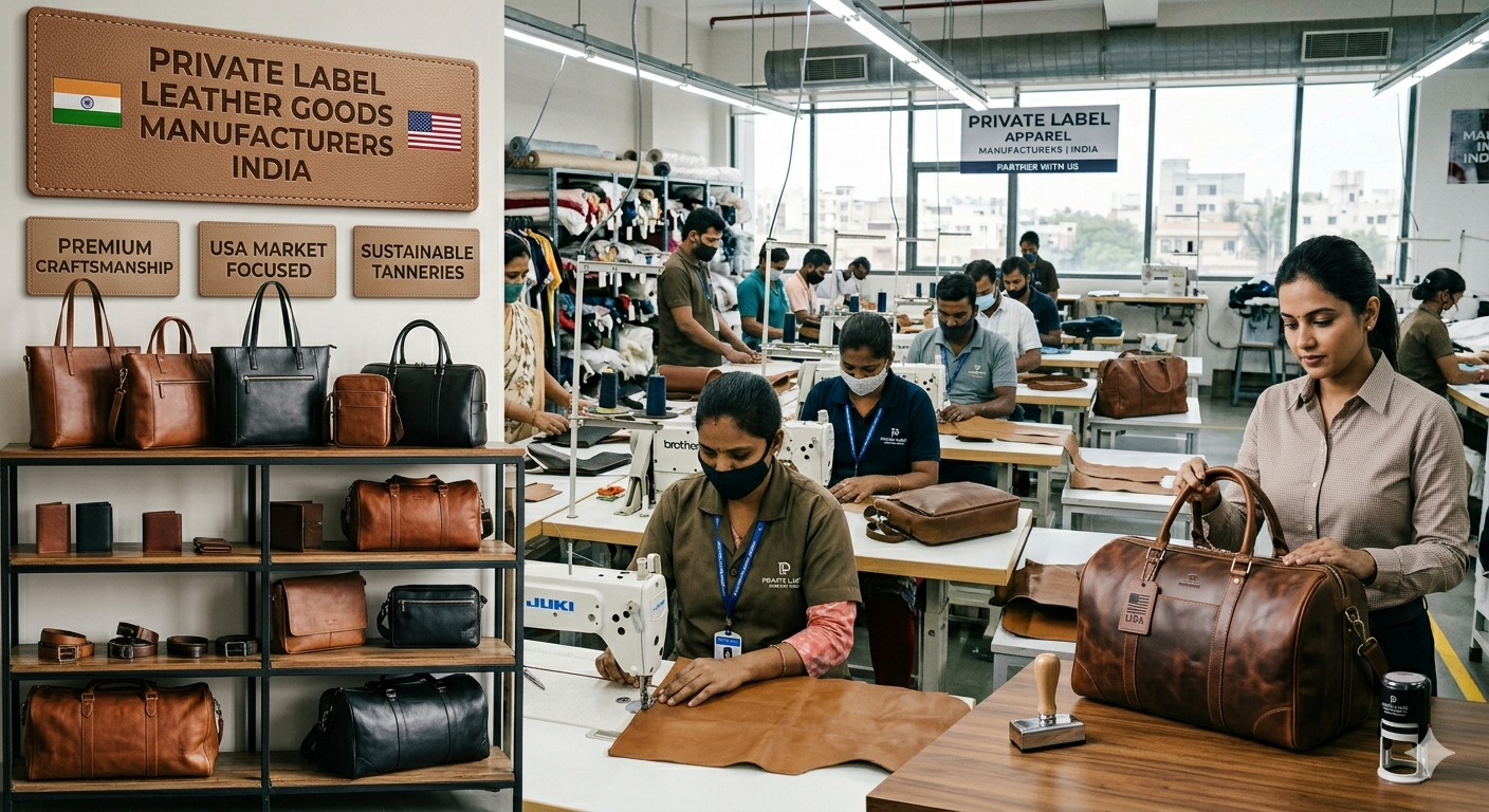 Private Label Leather Goods Manufacturers India for USA Market