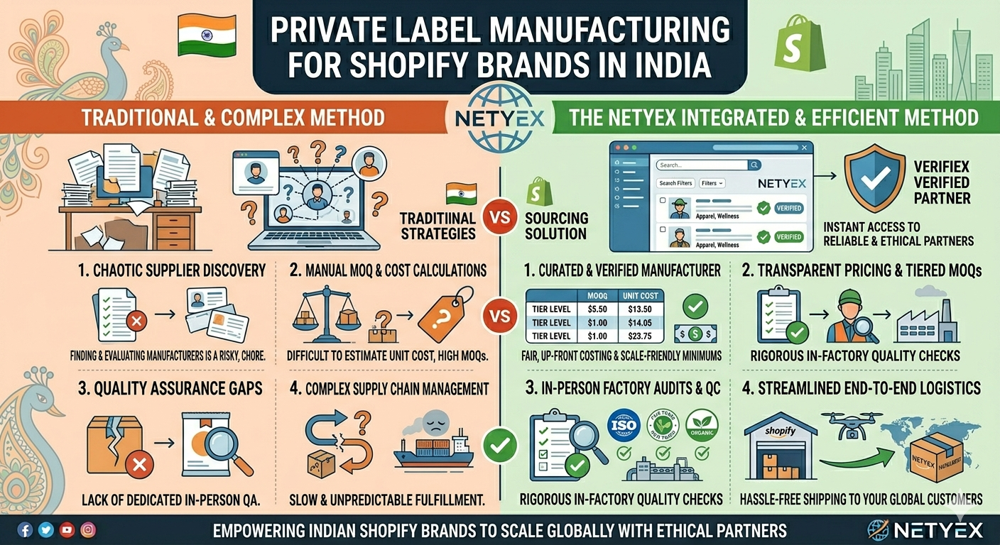 Private Label Manufacturing for Shopify Brands in India