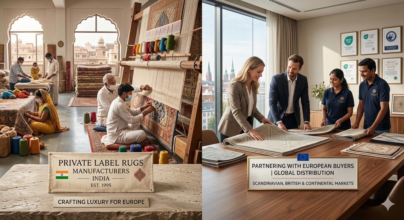 Private Label Rugs Manufacturers India for European Buyers
