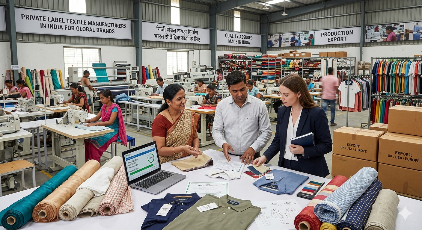 Private Label Textile Manufacturers in India for Global Brands