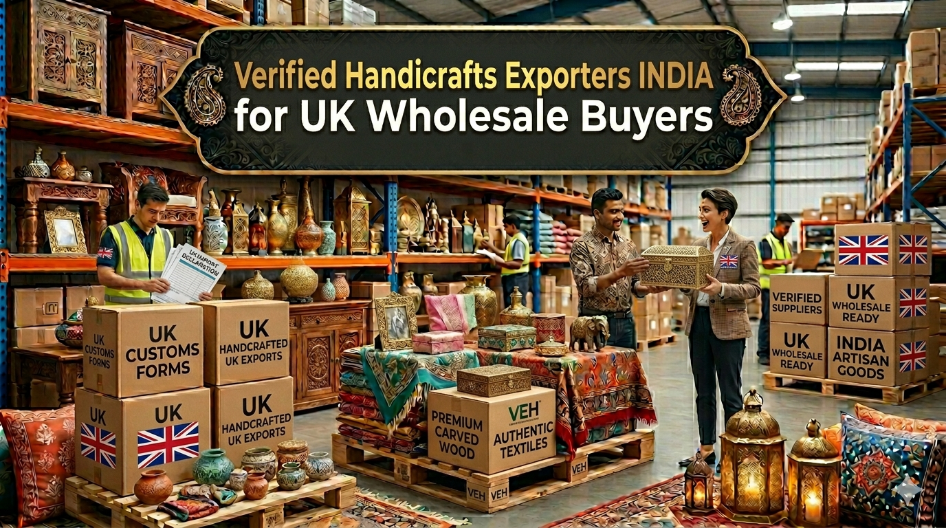 Verified Handicrafts Exporters India for UK Wholesale Buyers