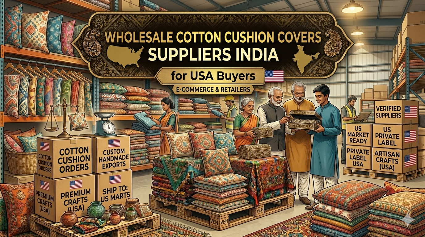 Wholesale Cotton Cushion Covers Suppliers India for USA Buyers