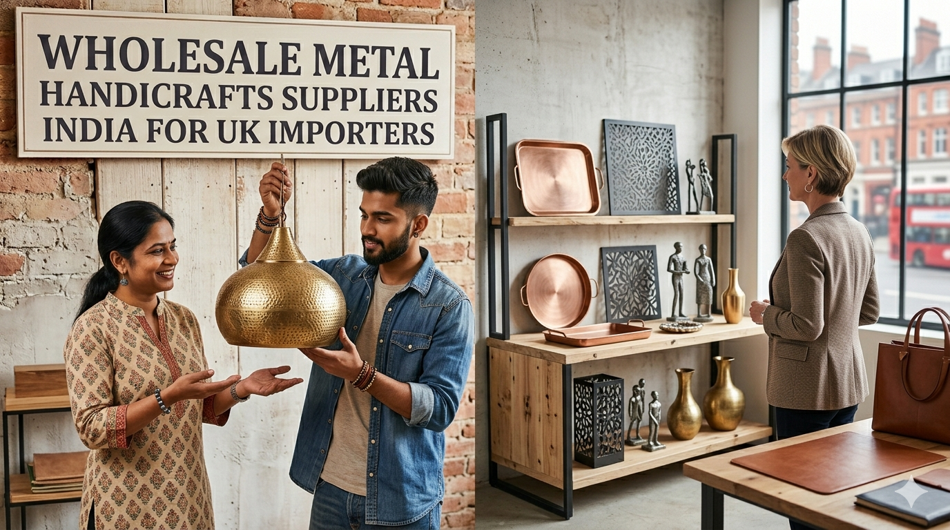 Wholesale Metal Handicrafts Suppliers India for UK Importers