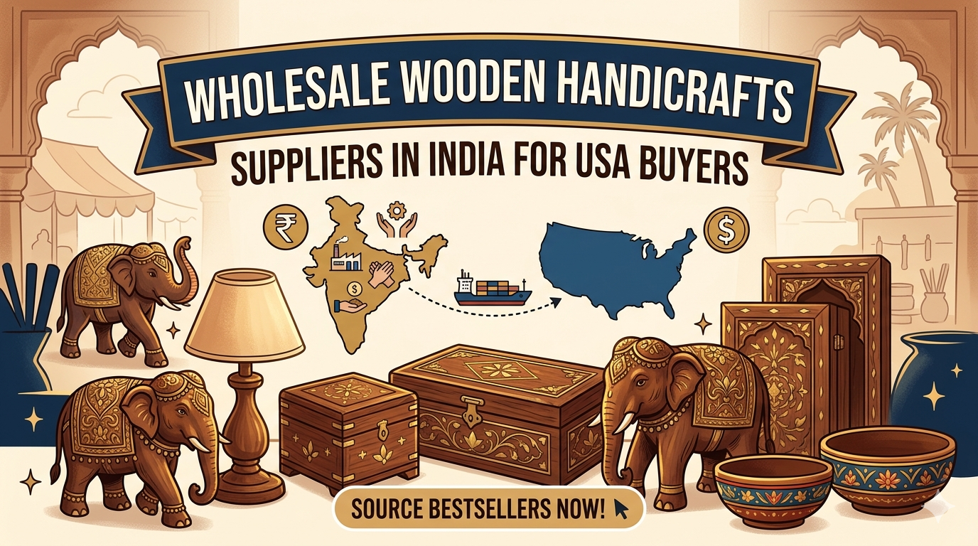 Wholesale Wooden Handicrafts Suppliers in India for USA Buyers