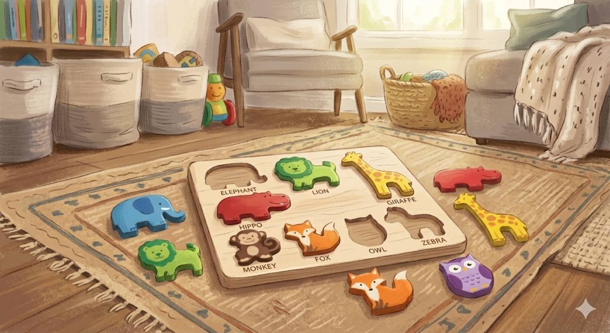 Wooden Animal Shape Puzzle