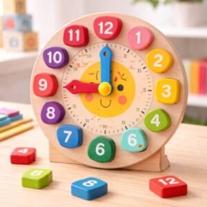 Wooden Clock Learning Puzzle