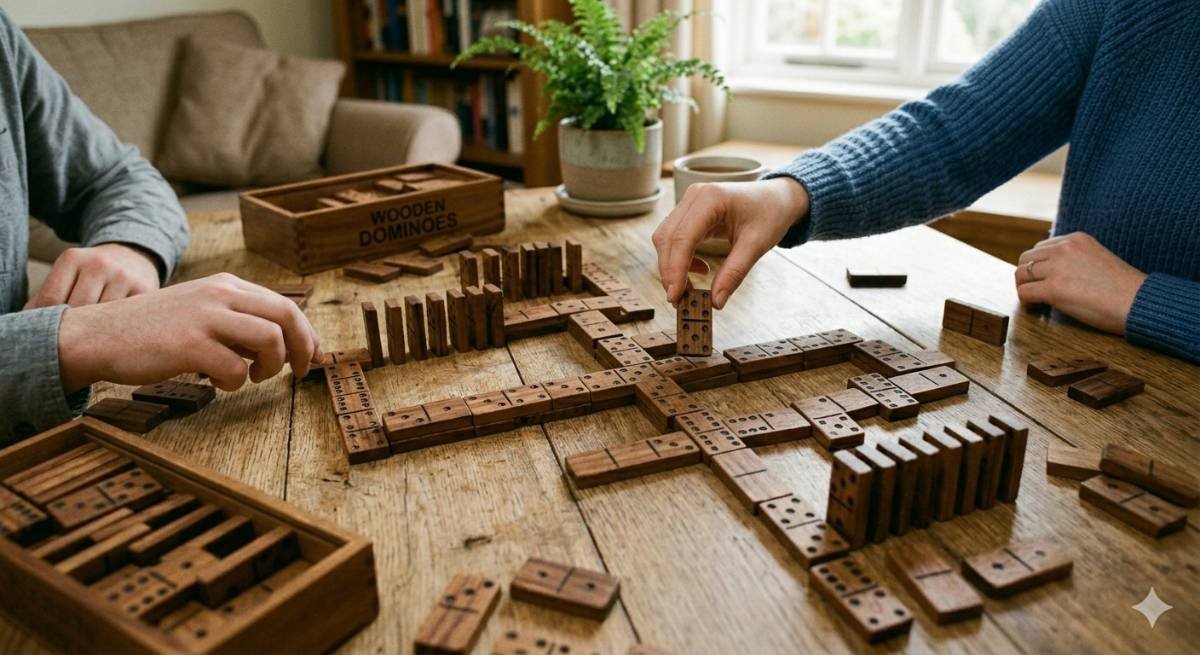 Wooden Domino Blocks Game