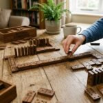 Wooden Domino Blocks Game