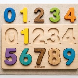 Wooden Number Puzzle Board