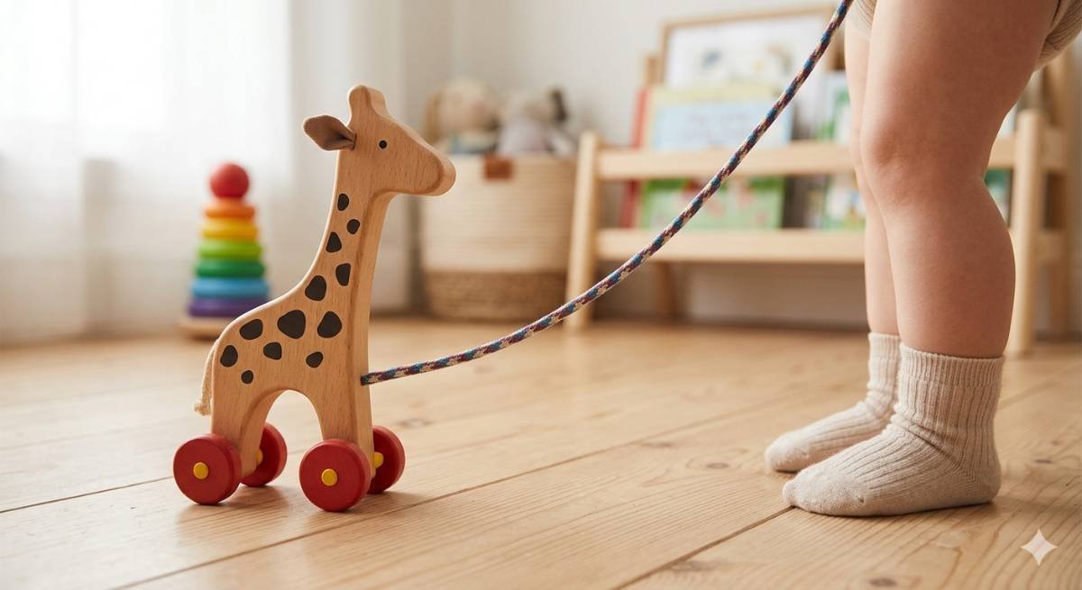 Wooden Pull-Along Animal Toy