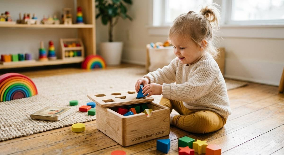 Wooden Shape Sorter Box
