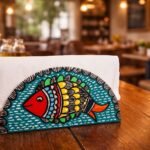 Handpainted Wooden Tissue Holder Supplier | Handmade Wooden Tissue Box Exporter India