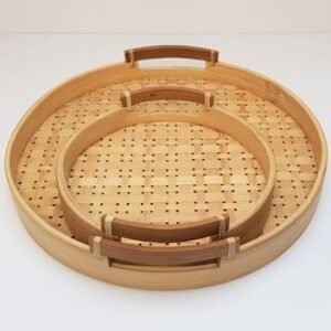 Bamboo Serving Tray Set