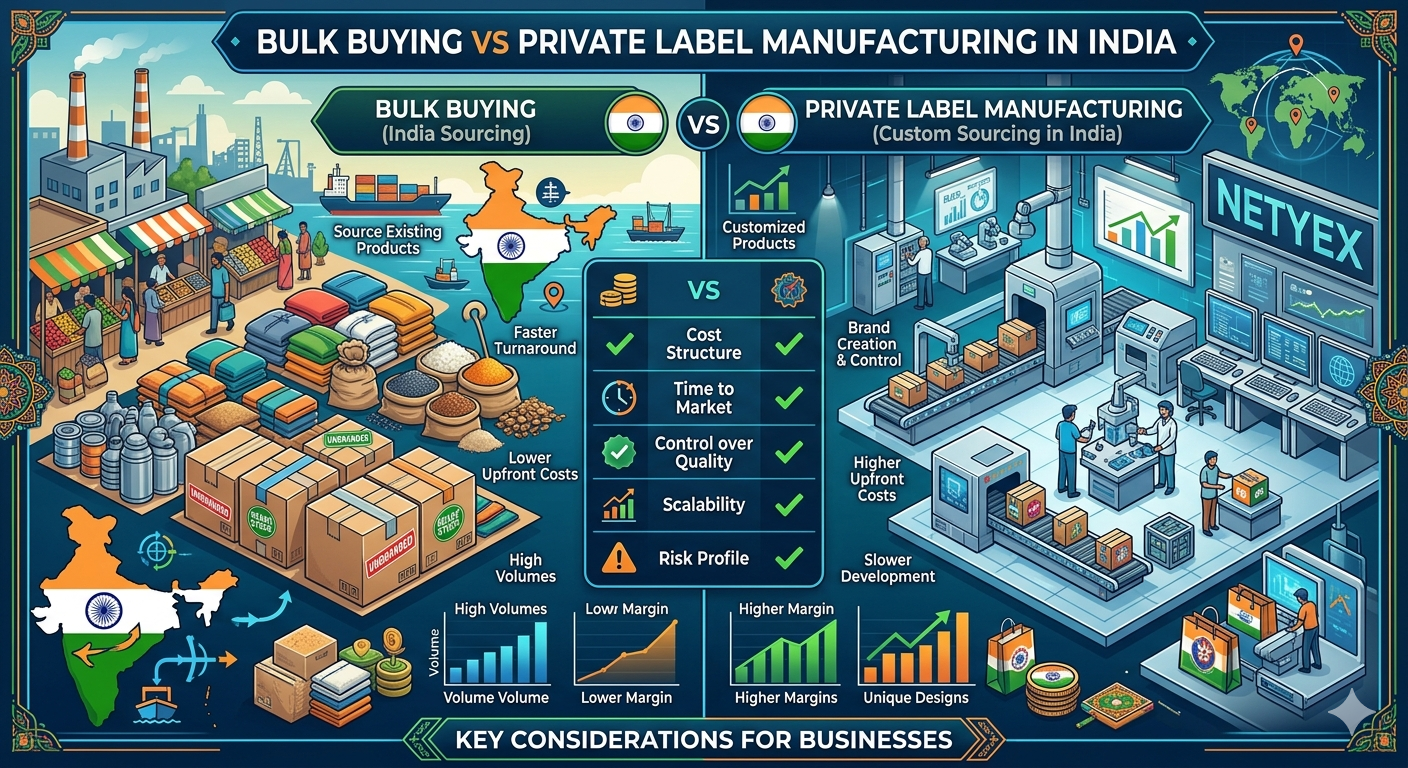 Bulk Buying vs Private Label Manufacturing in India