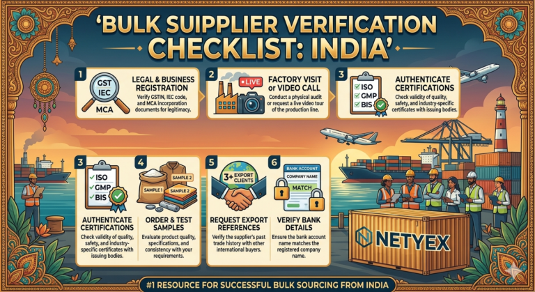 Bulk Supplier Verification Checklist India