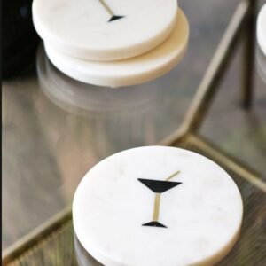 Cocktail Theme Marble Coasters