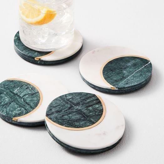 Dual-Tone Marble Coaster Collection