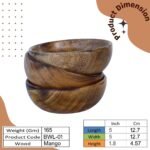 Handcrafted Mango Wood Bowl – Multipurpose Wooden Bowl for Snacks, Dry Fruits & Candle Making