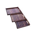 Handcrafted Multipurpose Wooden Trays for Kitchen, Dining & Home Décor