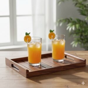 Handcrafted Multipurpose Wooden Trays for Kitchen, Dining & Home Décor