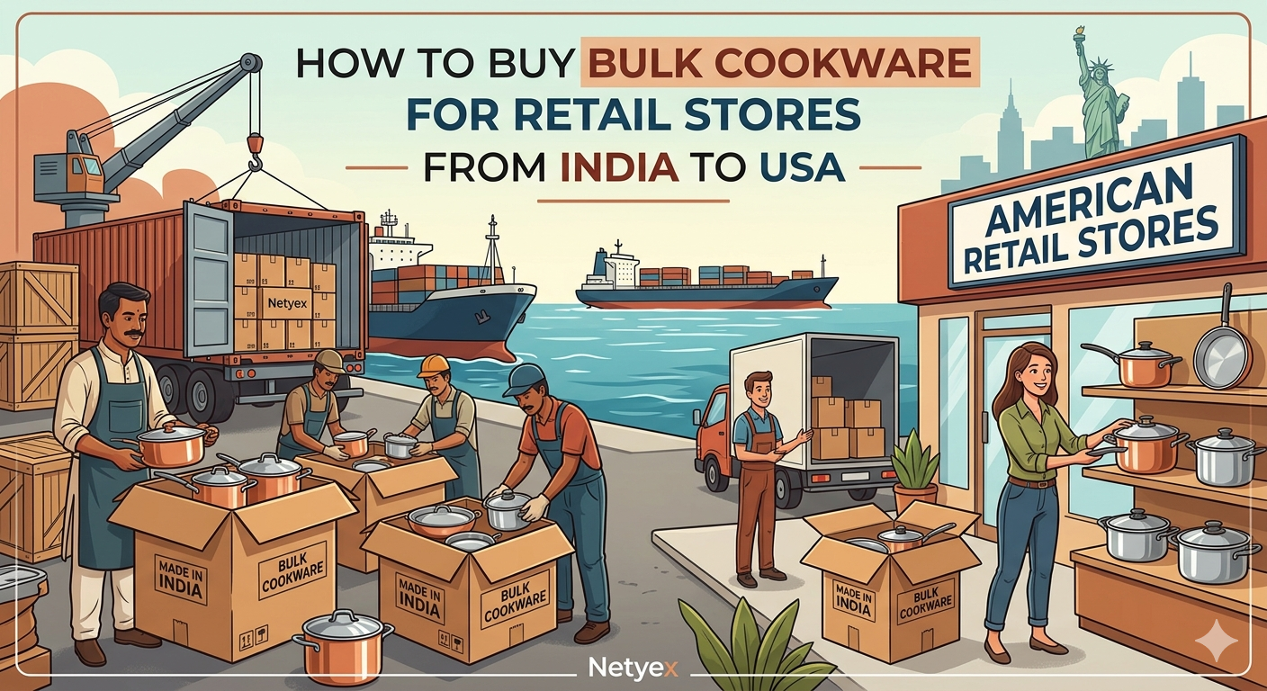 How to Buy Bulk Cookware for Retail Stores from India to USA
