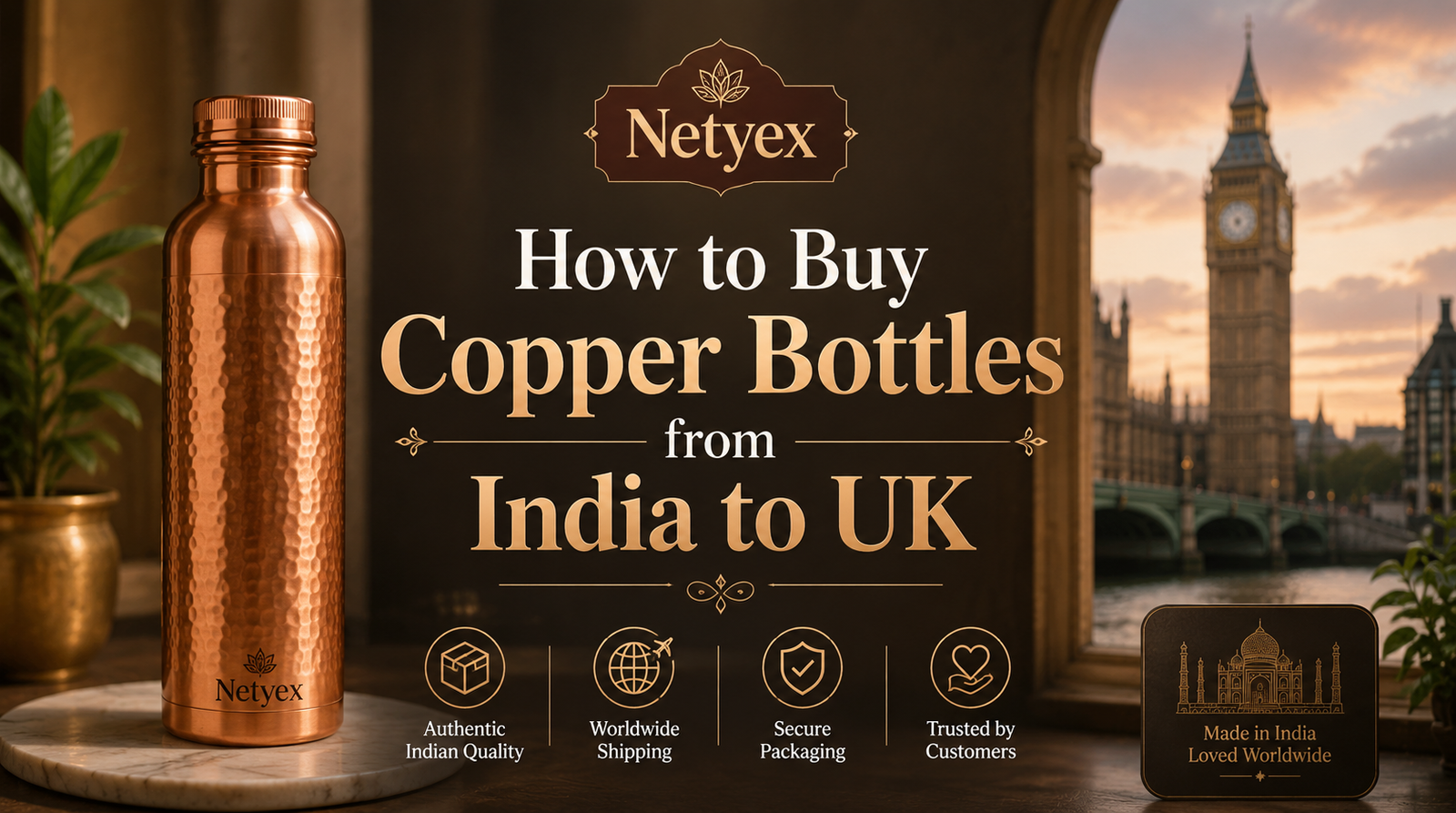 How to Buy Copper Bottles from India to UK